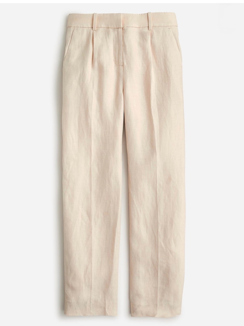 J. Crew Pleated Linen-Cupro Blend Trouser